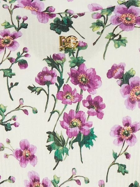 Dolce & Gabbana Koszulka Z Długim Rękawem lila zielona