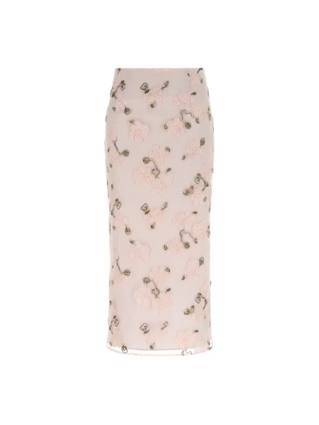 Rotate Spódnica Z Siateczki Z Kamieniami Ozdobnymi rosa zielona