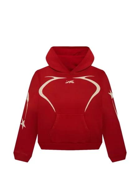 Bluza z kapturem Hellstar z nadrukiem czerwona