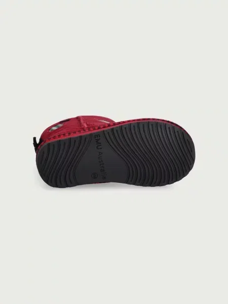 Emu Australia gyerek bőr téli cipő Lenny Ladybug piros