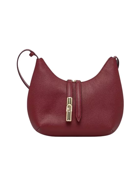 Torebka crossbody Furla zamszowa czerwona