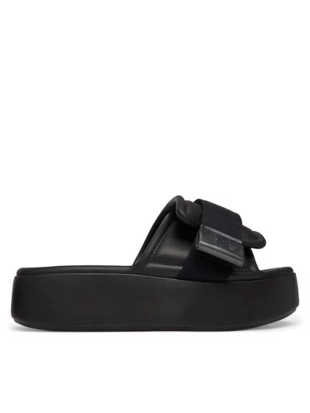 Melissa Klapki Melissa Free Fuzzy Slide Platform Ad czarny