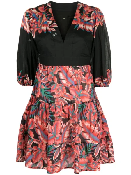 Rochie Pinko cu model floral cu imagine negru