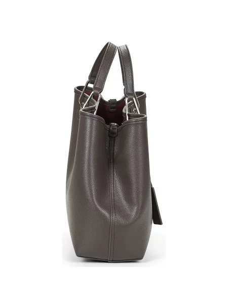 Geantă shopper Emporio Armani din piele maro