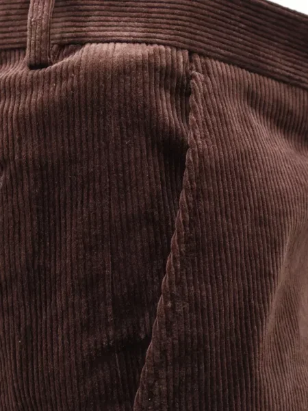Pantaloni Tonywack de catifea cord evazate maro
