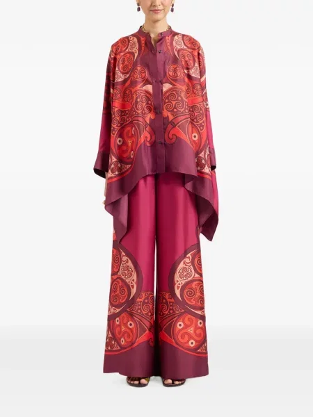 Pantaloni palazzo La Doublej roșu
