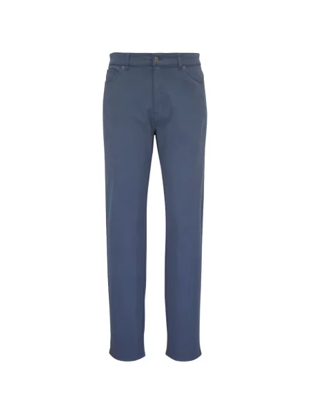 Pantaloni Peter Millar din satin cu 5 buzunare albastru