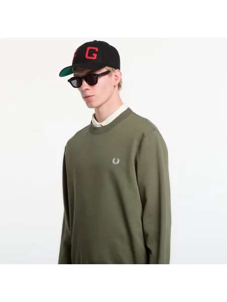 Φούτερ Fred Perry Crew Neck Sweatshirt Green S πράσινο