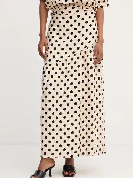 Morgan spódnica z wiskozą beżowa