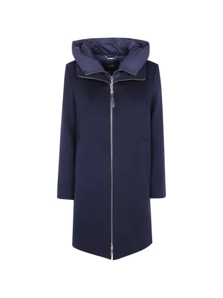 Palton Seventy cu glugă albastru