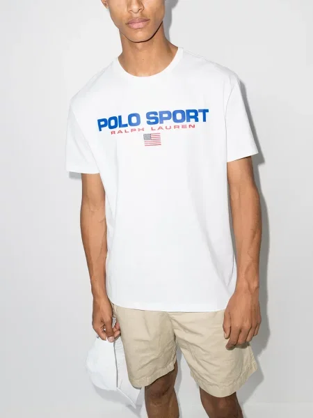Fleecové tričko Polo Ralph Lauren s výšivkou modré