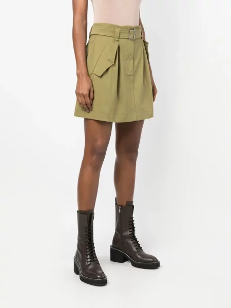 Cu centură fustă Alberta Ferretti verde