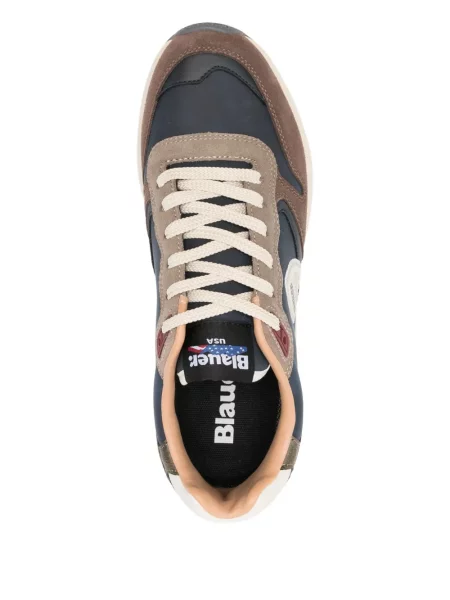 Sneakerși Blauer din piele albastru