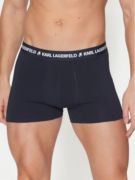 KARL LAGERFELD Комплект 3 чифта боксерки Тъмносин