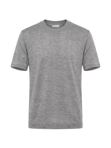 Tricou Xacus de lână cu decolteu rotund gri