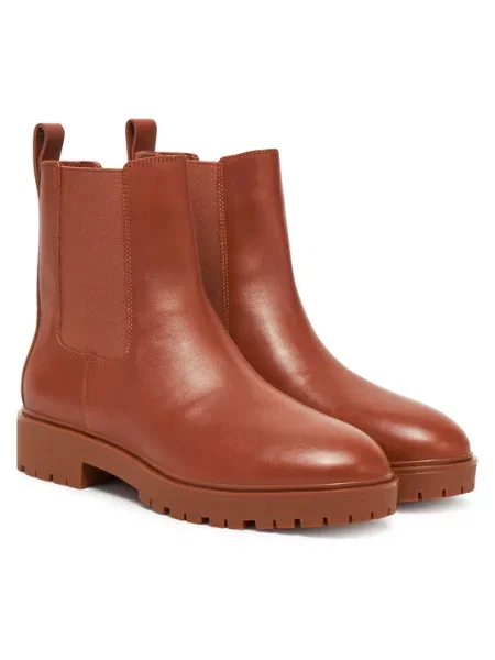 LAUREN RALPH LAUREN Členková obuv s elastickým prvkom hnedá