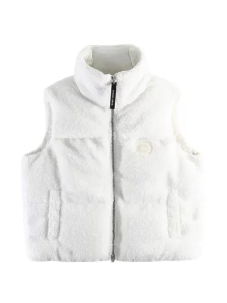 Matlasat vestă Canada Goose din fleece alb