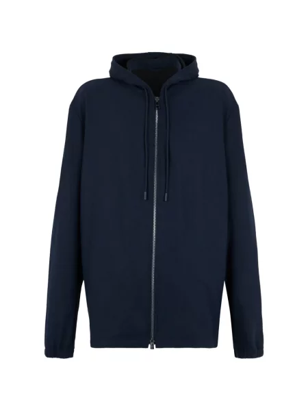 Суичър с качулка Boss синьо