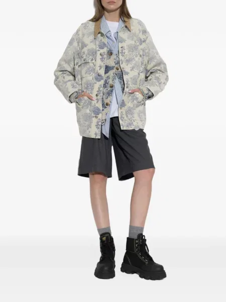 Geacă de blugi R13 cu model floral cu imagine
