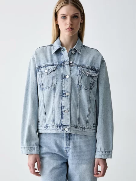 Tommy Jeans Geacă de blug | Relaxed fit alb