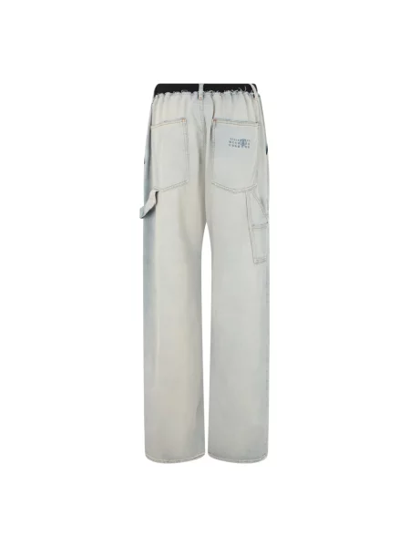 Jeansy straight leg Mm6 Maison Margiela niebieskie