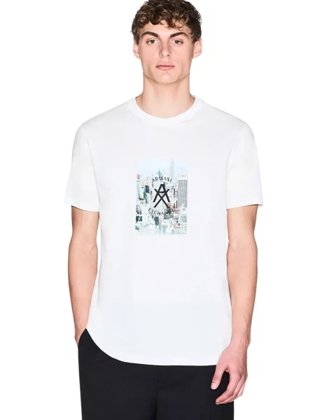 Tricou Armani Exchange alb