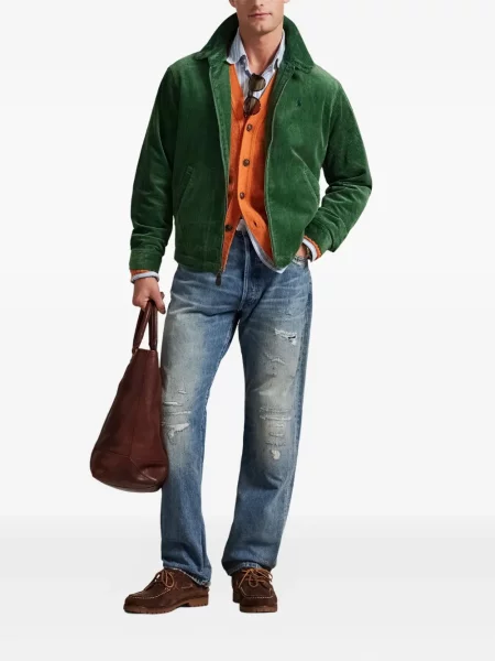 Ριγέ polo Polo Ralph Lauren με κουκούλα με αυτόγραφο λευκό