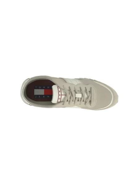 Sneakersy Tommy Hilfiger retro z logo beżowe