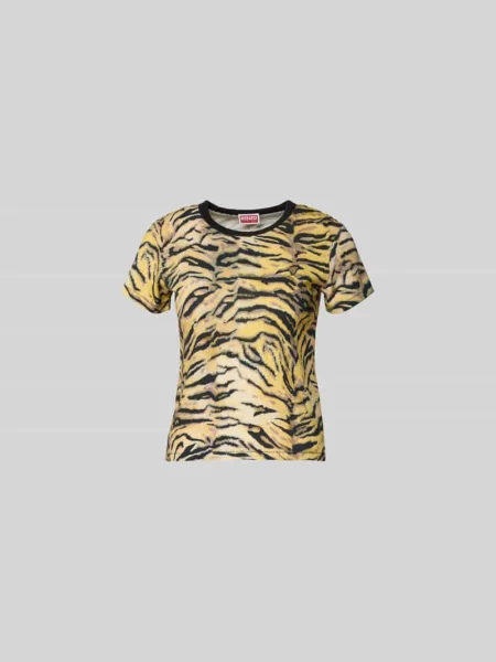 T-shirt krój slim fit z czystej bawełny Kenzo żółta