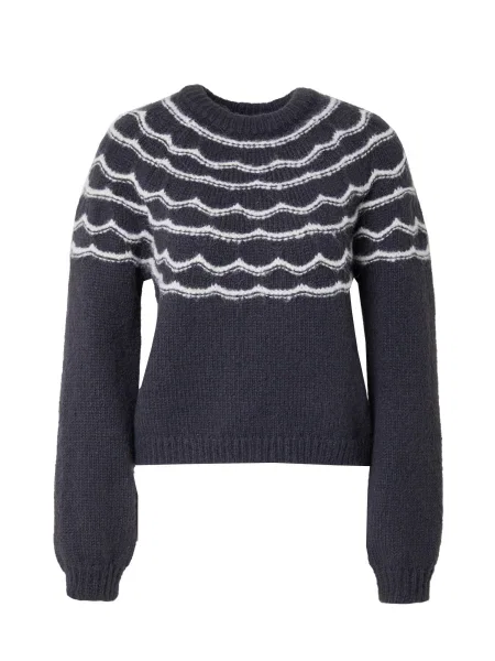 VERO MODA Pulover VMCHARMAINE gri metalic / alb