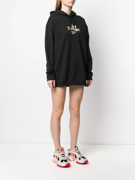 Hanorac cu glugă Reebok negru