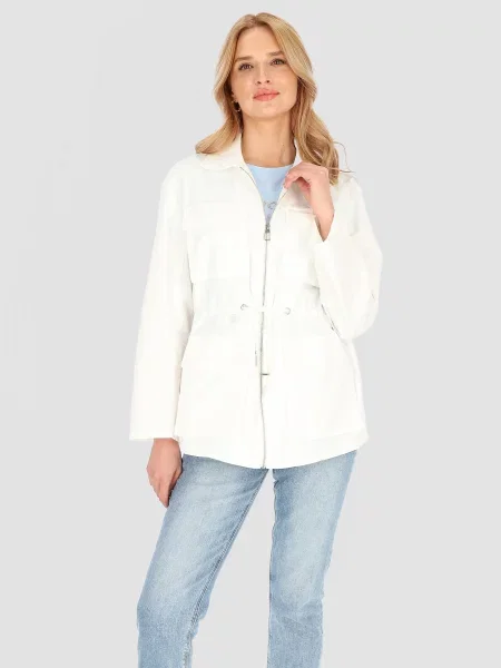 Kurtka przejściowa Perso biała