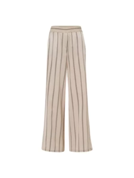 Marc Aurel spodnie szerokie high waist beżowy