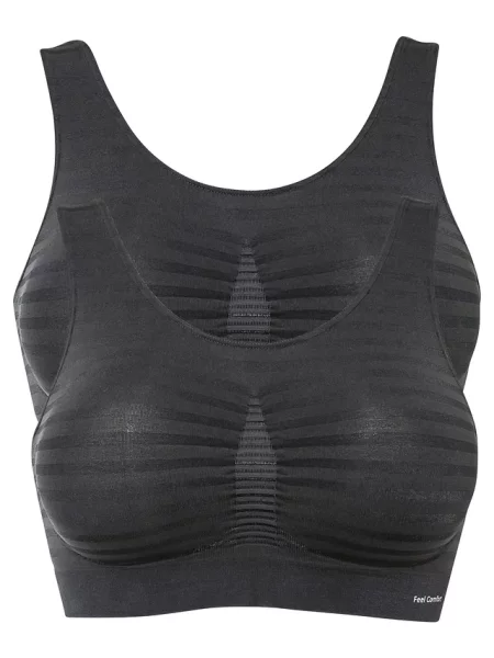 Biustonosz bezszwowy bustier Feel comfort 2 szt. szary