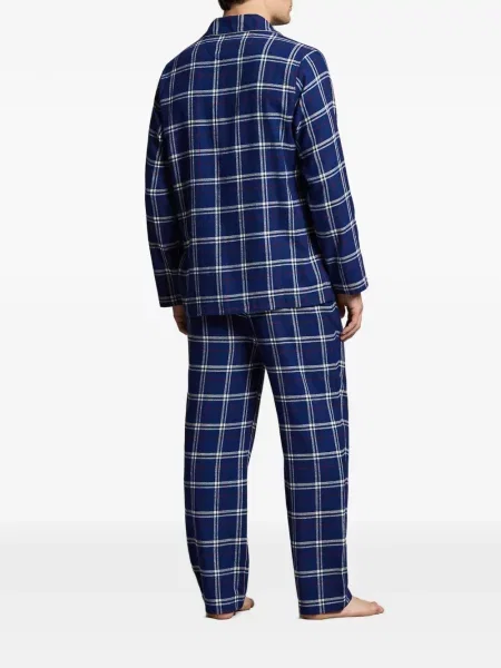 Șosete Polo Ralph Lauren cu broderie în carouri de flanelă verde