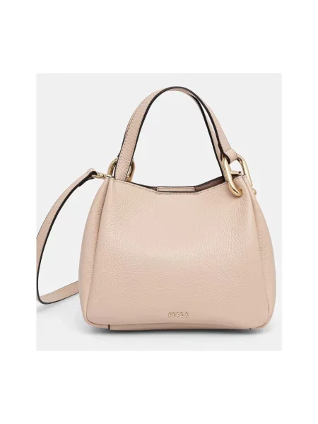 Shopperka Furla skórzana beżowa