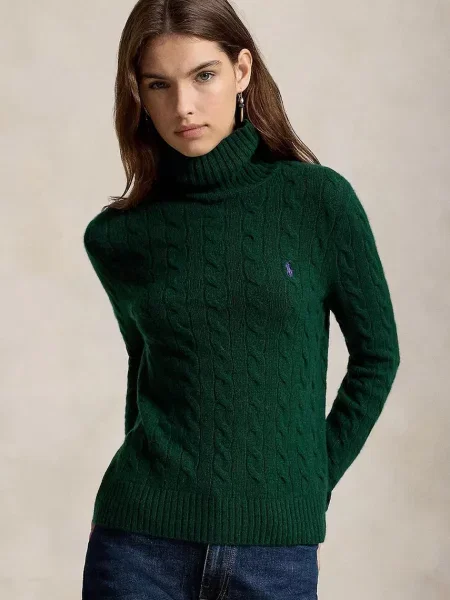 Polo Ralph Lauren pulover pentru femei din lână verde