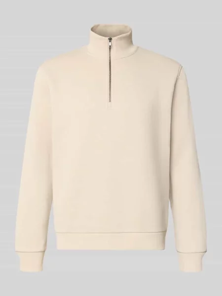Bluza o kroju regular fit z zapinanym kołnierzem model ‘Bradley’ Jack & Jones beżowa