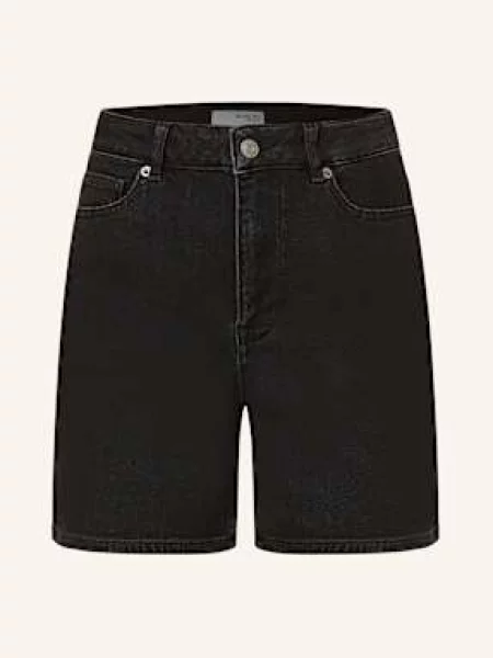 Selected Femme Szorty Jeansowe schwarz czarne