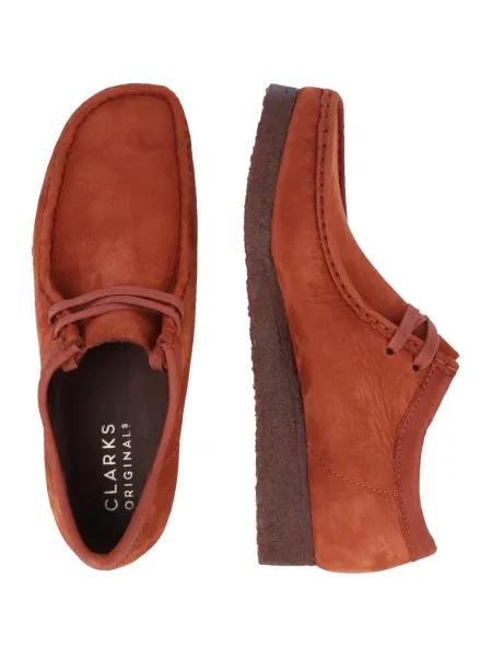 Półbuty Clarks skórzane eleganckie czerwone