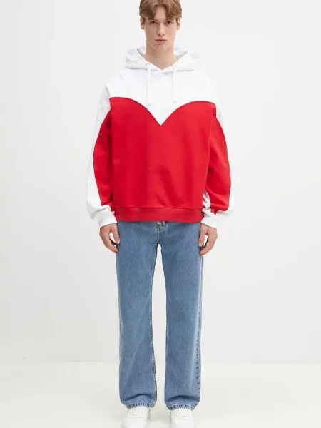 Свитер Fiorucci с капюшоном с сердечками белый