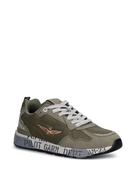 Sneakers Aeronautica Militare με κέντημα πράσινο