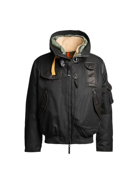 Kurtka skórzana Parajumpers pikowana czarna