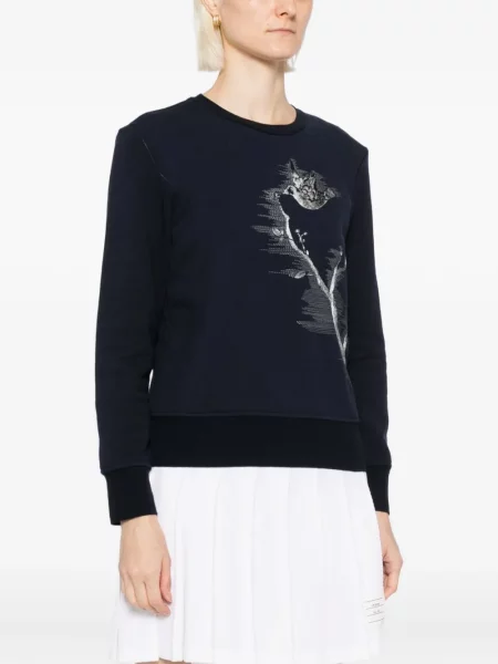 Hanorac Thom Browne cu broderie albastru