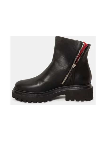 Buty do kostki Halmanera skórzane czarne