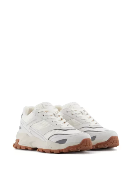 Sneakerși Armani Exchange din piele alb