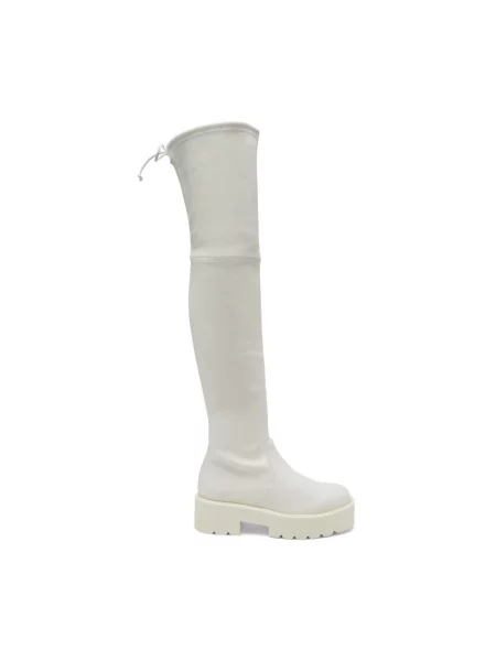 Botki Stuart Weitzman skórzane białe