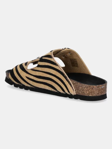 Кожаные шлепанцы Scholl бежевые