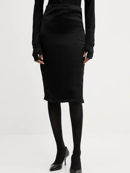 PRESSIAT fustă midi creion negru