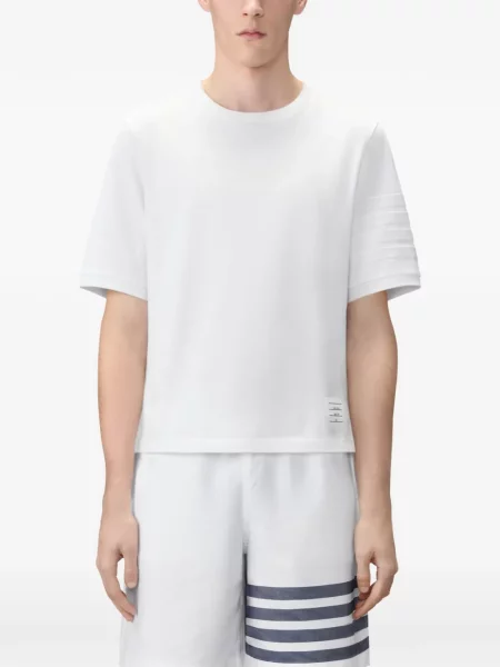 Tricou Thom Browne din jerseu alb